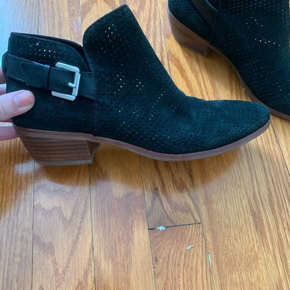 Sam Edelman Paula Leather Black Booties